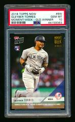 Gleyber Torres [Gold Winner] #8W Baseball Cards 2018 Topps Now Moment of the Week Prices