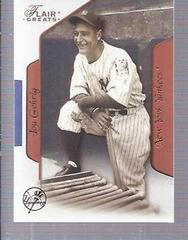 Lou Gehrig #83 Baseball Cards 2003 Flair Greats Prices