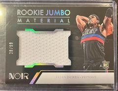 Jalen Duren #RJM-JDR Basketball Cards 2022 Panini Noir Rookie Jumbo Material Prices