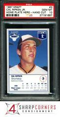 Cal Ripken Jr. #3 Baseball Cards 1987 Kraft Home Plate Heroes Hand Cut Prices