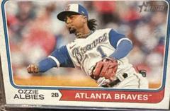 Ozzie Albies [Throwback Uniform Variation] Baseball Cards 2023 Topps Heritage Prices