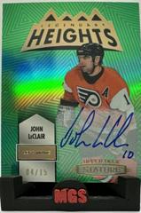 John LeClair [Autograph Green] #LH-13 Hockey Cards 2021 Upper Deck Stature Legendary Heights Prices