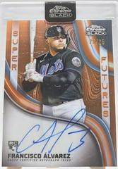 Francisco alvarez [Orange] #SFA-FA Baseball Cards 2023 Topps Chrome Black Super Futures Autographs Prices