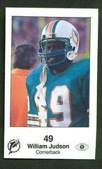 William Judson #1 Football Cards 1985 Dolphins Police Prices