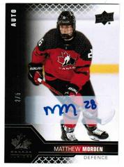 Matthew Morden [Black Signature] Hockey Cards 2022 Upper Deck Team Canada Juniors Prices