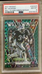 Bo Jackson [Green Fluorescent] #WW-20 Football Cards 2021 Panini Mosaic Will to Win Prices