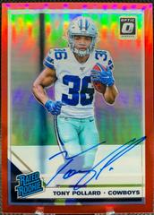 Tony Pollard [Red] #187 Football Cards 2019 Donruss Optic Rated Rookie Autographs Prices