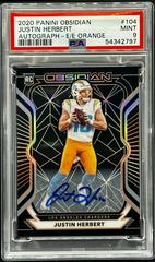 Justin Herbert [Autograph Electric Etch Orange] #104 Football Cards 2020 Panini Obsidian Prices