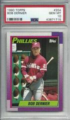 Bob Dernier #204 Baseball Cards 1990 Topps Prices