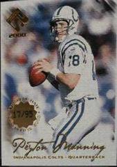 Peyton Manning [Premiere Date] #40 Football Cards 2000 Pacific Private Stock Prices