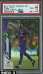 Ansu Fati [Purple Refractor] Soccer Cards 2019 Topps Chrome UEFA Champions League Prices