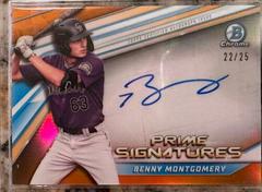 Benny Montgomery [Orange] Baseball Cards 2022 Bowman Chrome Prime Signatures Prices