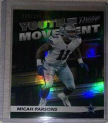 Micah Parsons [Green] #YM-13 Football Cards 2022 Panini Prestige Youth Movement Prices