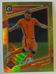 Matthijs de Ligt [Optic Gold] Soccer Cards 2021 Panini Donruss Road to Qatar Prices