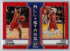 Jayson Tatum, Zach LaVine [Red Wave] #5 Basketball Cards 2022 Panini Donruss Optic All Stars Prices