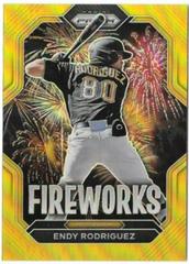 Endy Rodriguez [Gold] Baseball Cards 2023 Panini Prizm Fireworks Prices