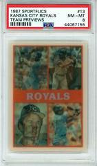 Kansas City Royals #13 Baseball Cards 1987 Sportflics Team Previews Prices
