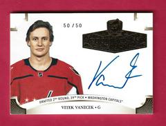 Vitek Vanecek [Gold Autograph] Hockey Cards 2020 Upper Deck The Cup Rookie Class of 2021 Prices