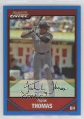 Frank Thomas [Blue Refractor] #143 Baseball Cards 2007 Bowman Chrome Prices