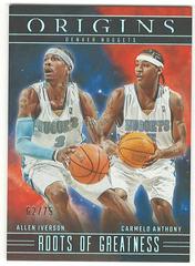 Carmelo Anthony / Allen Iverson [Red] #22 Basketball Cards 2023 Panini Origins Roots of Greatness Prices
