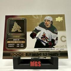 Matias Maccelli [Gold] #RR-18 Hockey Cards 2023 Upper Deck Rookie Retrospective Prices