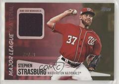 Stephen Strasburg [Gold] #SS Baseball Cards 2019 Topps Major League Material Prices