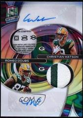 Christian Watson, Romeo Doubs [Marble] #DPA-GBP Football Cards 2022 Panini Spectra Dual Patch Autographs Prices