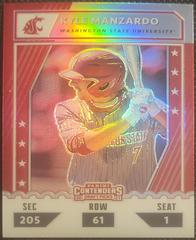 Kyle Manzardo [Prizm] Baseball Cards 2021 Panini Elite Extra Edition College Tickets Optic Prices