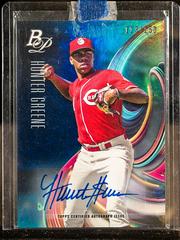 Hunter Greene [Autograph Blue] #4 Baseball Cards 2018 Bowman Platinum Top Prospects Prices