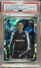 Esteban Ocon [Sapphire Aqua] #10 Racing Cards 2021 Topps Chrome Formula 1 Prices