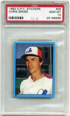 Chris Speier Baseball Cards 1982 O Pee Chee Stickers Prices