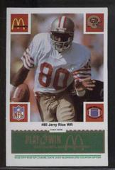 Jerry Rice [Green] Football Cards 1986 McDonald's 49ers Prices