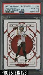 Tom Brady [Jersey Number Red] #91 Football Cards 2020 Panini National Treasures Prices
