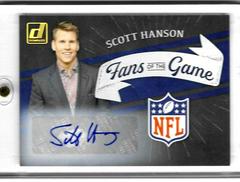 Scott Hanson [Autograph] Football Cards 2022 Panini Donruss Fans of the Game Prices