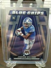 Jameson Williams Football Cards 2022 Panini Mosaic Blue Chips Prices