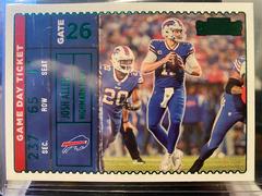 Josh Allen [Emerald] Football Cards 2022 Panini Contenders Game Day Ticket Prices