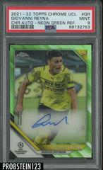 Giovanni Reyna [Neon Green Refractor] Soccer Cards 2021 Topps Chrome UEFA Champions League Autographs Prices