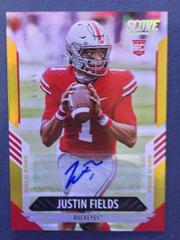 Justin Fields [Signature Gold Zone] #360 Football Cards 2021 Panini Score Prices