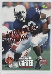 Ki Jana Carter [Printer's Proof] #67 Football Cards 1995 Classic NFL Rookies Prices