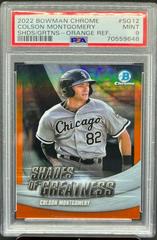 Colson Montgomery [Orange] #SG-12 Baseball Cards 2022 Bowman Chrome Shades of Greatness Prices