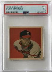 Curt Simmons [Overprint Back] Baseball Cards 1949 Bowman Prices