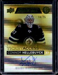 Connor Hellebuyck [Yellow] Hockey Cards 2021 Upper Deck Credentials Ticket Access Autographs Prices