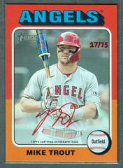 Mike Trout [Special Edition Red Ink] #ROA-MT Baseball Cards 2024 Topps Heritage Real One Autograph Prices