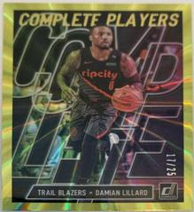 Damian Lillard [Yellow Laser] Basketball Cards 2019 Panini Donruss Complete Players Prices
