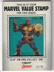 Thanos #VS-41 Marvel 2022 Ultra Avengers Value Stamp Relics Prices