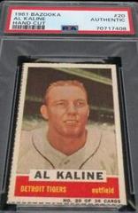 Al Kaline [Hand Cut] #20 Baseball Cards 1961 Bazooka Prices