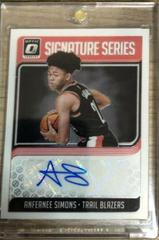 Anfernee Simons Basketball Cards 2018 Panini Donruss Optic Signature Series Prices