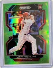 Matt Vierling [Lime Green Prizm] #1 Baseball Cards 2022 Panini Prizm Prices
