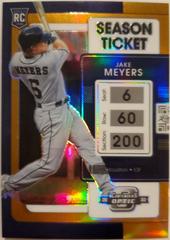 Jake Meyers [Neon Orange] #9 Baseball Cards 2022 Panini Chronicles Contenders Optic Prices