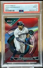 Julio Rodriguez [Red] #91 Baseball Cards 2023 Topps Finest Prices